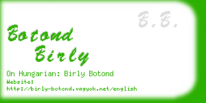 botond birly business card